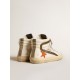 Men's nappa leather Slide with orange croc-print star and green suede flash