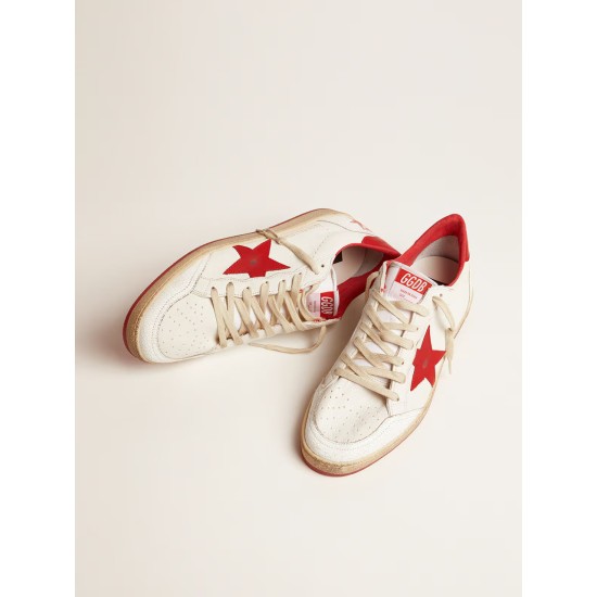 Men's Ball Star in white leather
