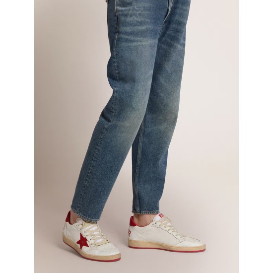 Men's Ball Star in white leather