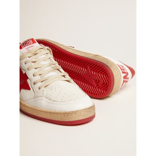 Men's Ball Star in white leather