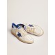 Men's Ball Star in white nappa with blue star and heel tab