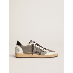 Men's Ball Star in gray leather with black star and heel tab