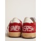 Men's Ball Star in dark red suede with white star and heel tab