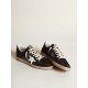 Men's Ball Star in black suede with white leather star