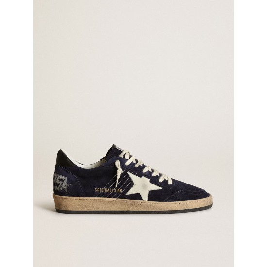 Men's Ball Star in dark blue suede with white nubuck star