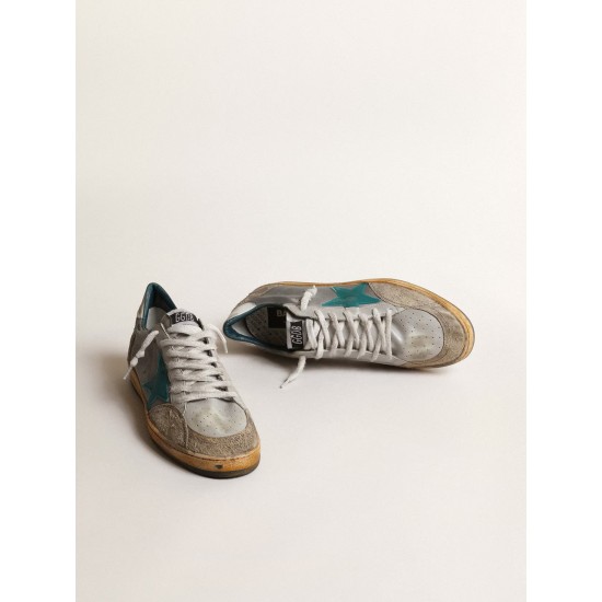 Men’s Ball Star LAB in gray nylon with aqua-green star