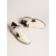 Men's Ball Star in white nappa with black star
