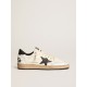 Men's Ball Star in white nappa with black star