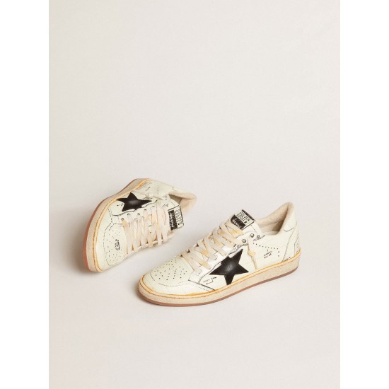 Ball Star LTD with black suede star and black lettering