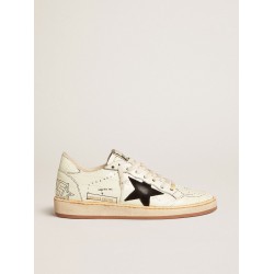 Ball Star LTD with black suede star and black lettering