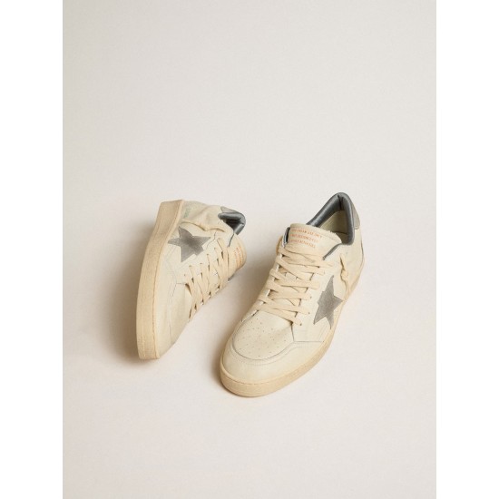 Ball Star in nappa leather with gray suede star and heel tab