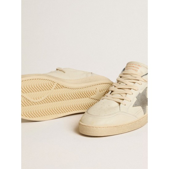 Ball Star in nappa leather with gray suede star and heel tab