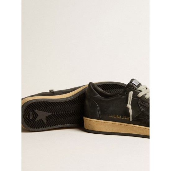 Ball Star in black nappa with suede star and black nappa heel tab