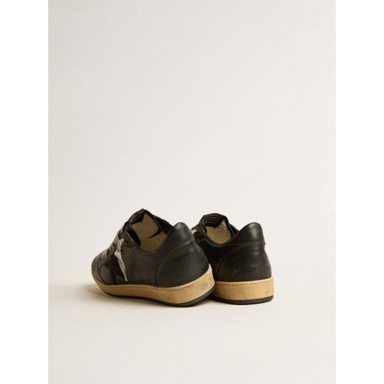 Ball Star in black nappa with suede star and black nappa heel tab