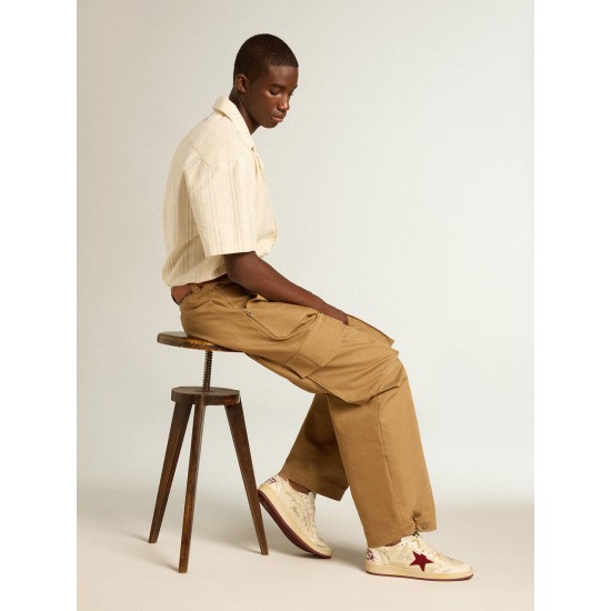 Men's Ball Star LTD in nylon with pomegranate suede star and leather heel tab