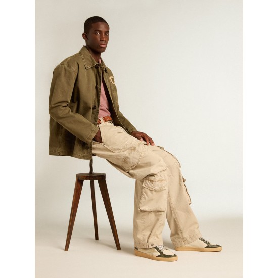 Ball Star LTD with platinum leather star and green leather heel tab