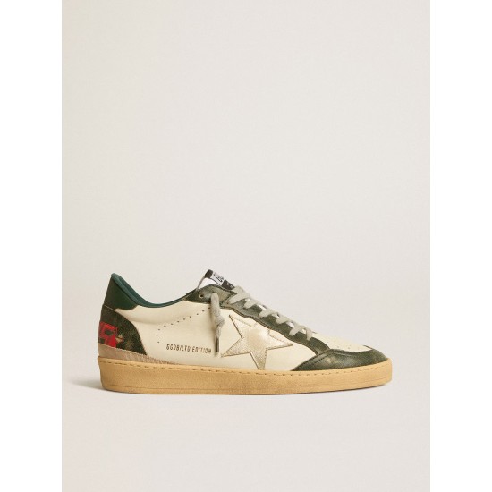 Ball Star LTD with platinum leather star and green leather heel tab