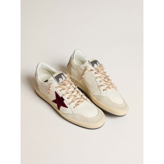 Men’s Ball Star Mountain LTD in leather with burgundy velvet star