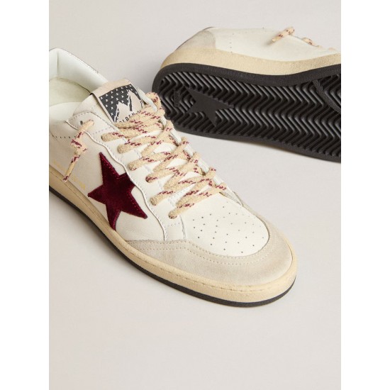 Men’s Ball Star Mountain LTD in leather with burgundy velvet star