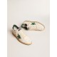 Men's Ball Star Wishes in white nappa leather with green leather star and heel tab