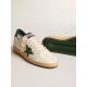 Men's Ball Star Wishes in white nappa leather with green leather star and heel tab
