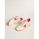 Men’s Ball Star Wishes in white leather with a red star and heel tab