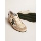 Men's Ball Star LTD in nappa with green star and dove-gray suede inserts