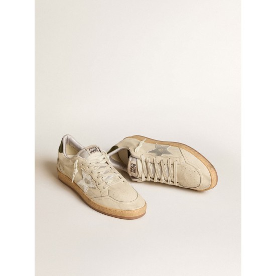 Ball Star with silver leather star and green leather heel tab