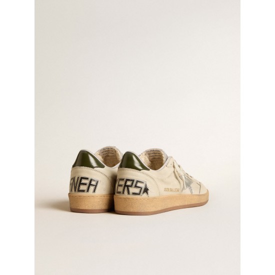 Ball Star with silver leather star and green leather heel tab