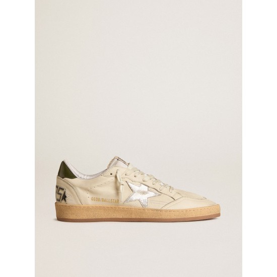Ball Star with silver leather star and green leather heel tab
