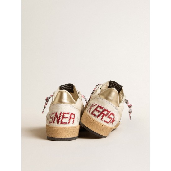 Men's Ball Star in nappa leather with blue suede star and platinum leather heel tab