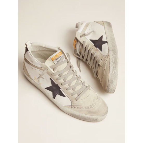 Men's Mid Star white with black star