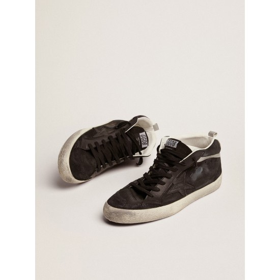 Men's Mid Star in nubuck with black leather star and silver flash
