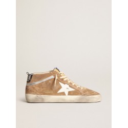 Men's Mid Star in tobacco-colored suede with white leather star