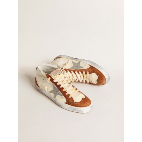 Mid Star LTD with gray leather star and beige cotton flash