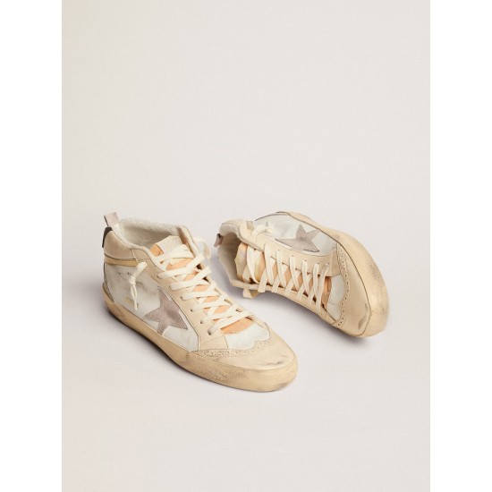 Men's Mid Star with light gray suede star and gold flash