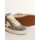 Mid Star LTD in gray nylon and nappa leather with white leather star