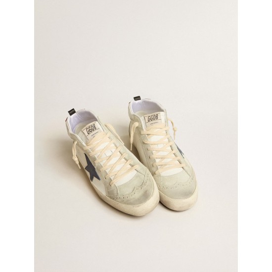 Men's Mid Star LTD with blue leather star and white nappa leather flash