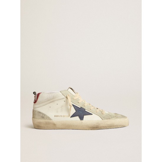Men's Mid Star LTD with blue leather star and white nappa leather flash