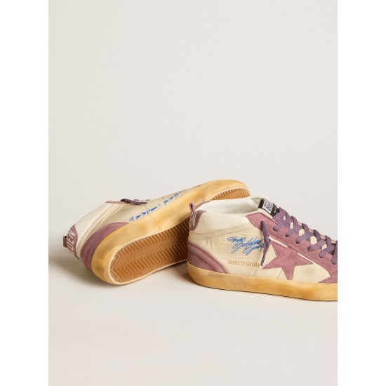Men’s Mid Star LAB in nylon and nappa with mauve suede star