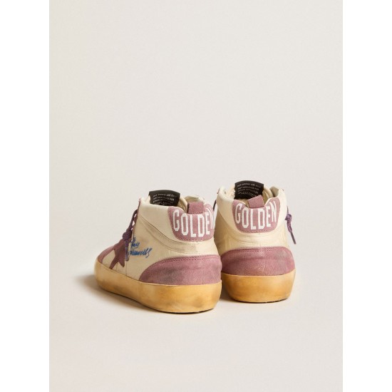 Men’s Mid Star LAB in nylon and nappa with mauve suede star
