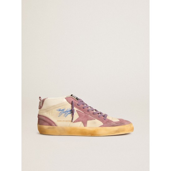 Men’s Mid Star LAB in nylon and nappa with mauve suede star