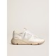 Men's Running Sole in mesh and white nappa
