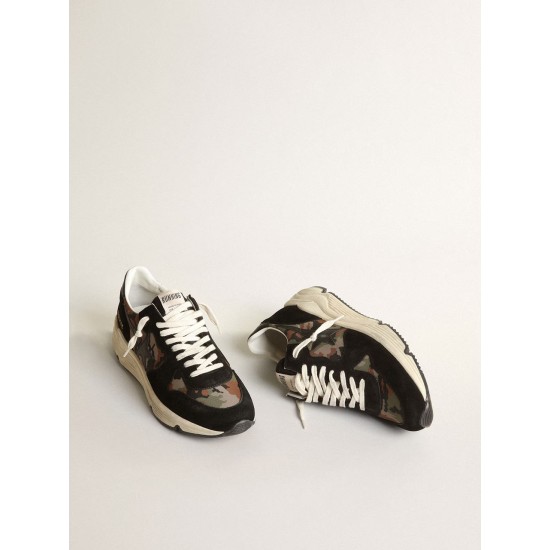 Men's Running Sole in nylon ripstop with camouflage print