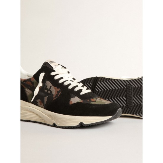 Men's Running Sole in nylon ripstop with camouflage print