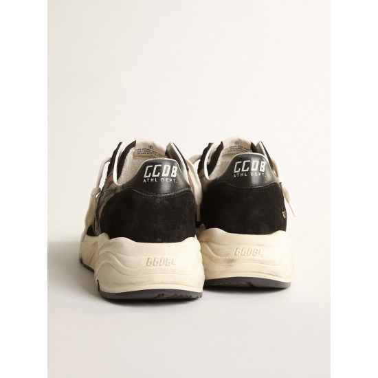 Men's Running Sole in nylon ripstop with camouflage print