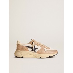 Running Sole in nylon and nubuck with dark blue suede star