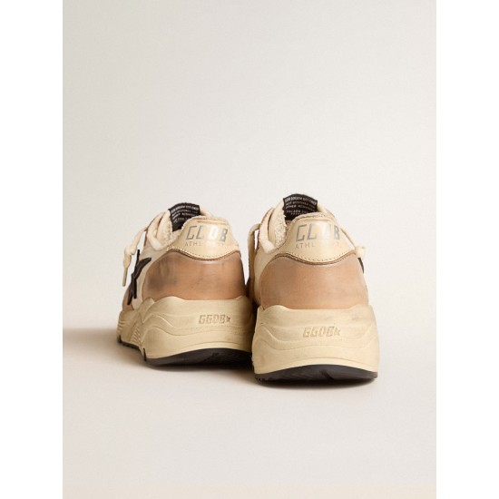 Running Sole in nylon and nubuck with dark blue suede star