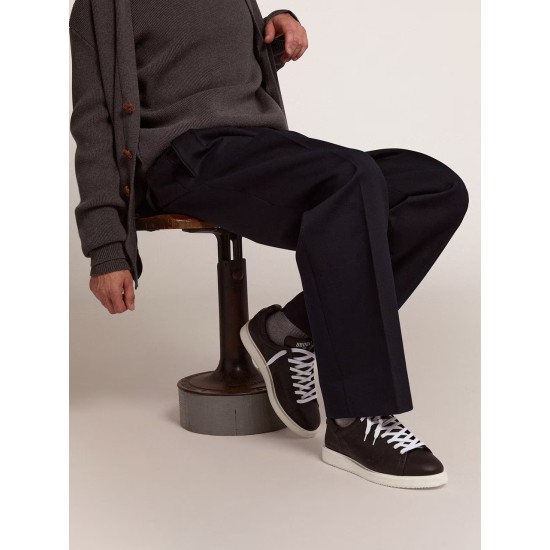 Men's Starter in leather with star printed on the heel tab