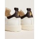 Starter sneakers in white leather with black leather heel tab
